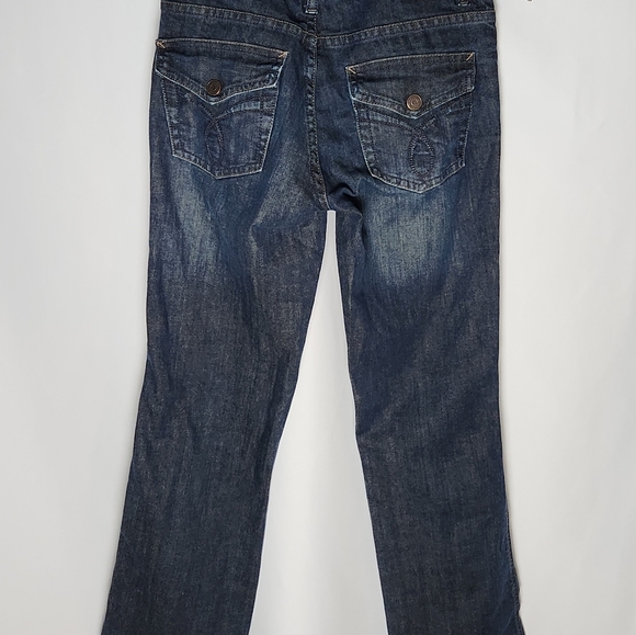Calvin Klein Women's Boot Cut Denim Jeans Size 26/2 Dark Wash - Picture 8 of 10